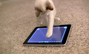 katten lege med din iPad ELEKTRONISTA